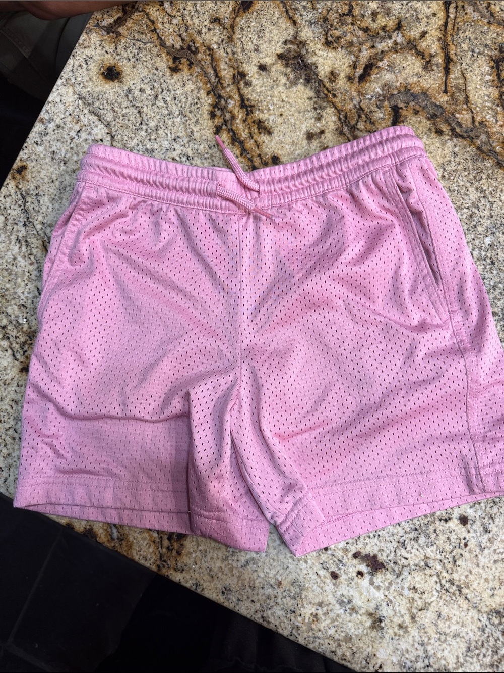 RSQ Pink Mesh Drawstring Athletic Shorts